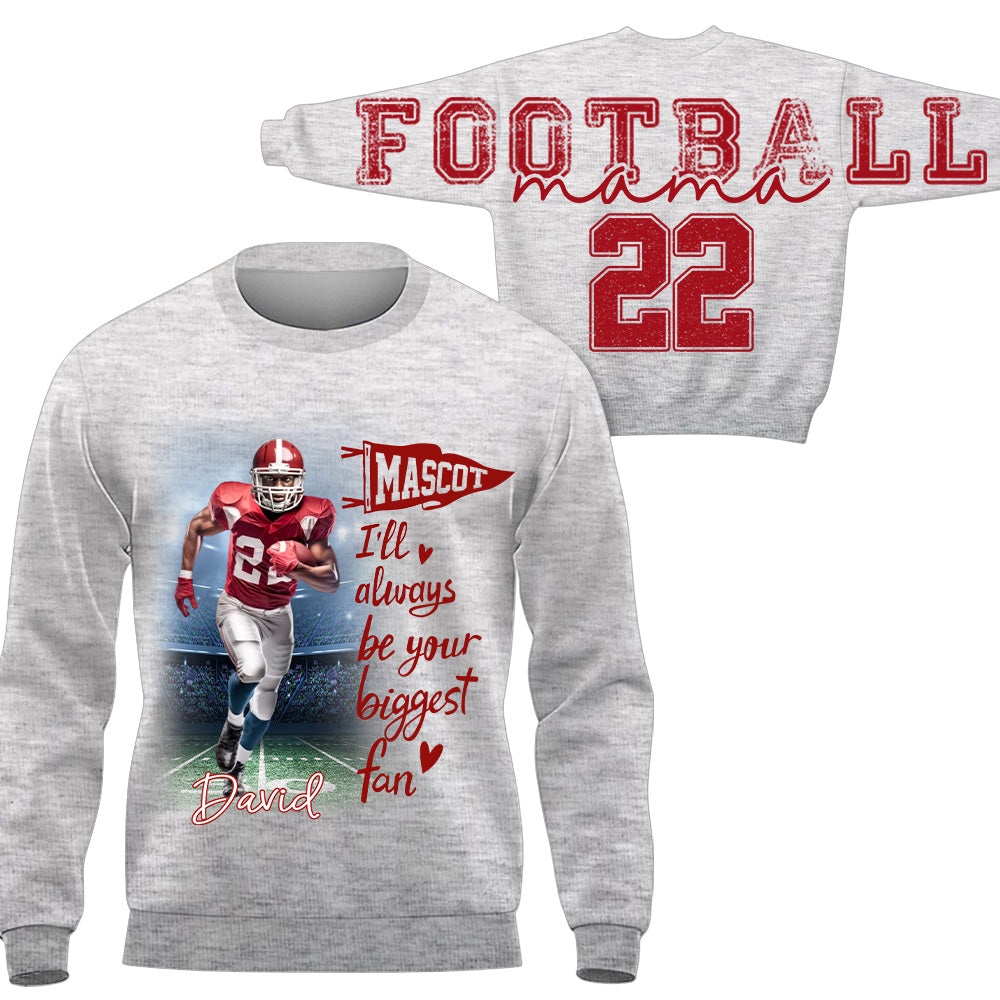 Football Mama - Personalized Shirt For Football Lover - Custom Photo Football Player NA04 VH01