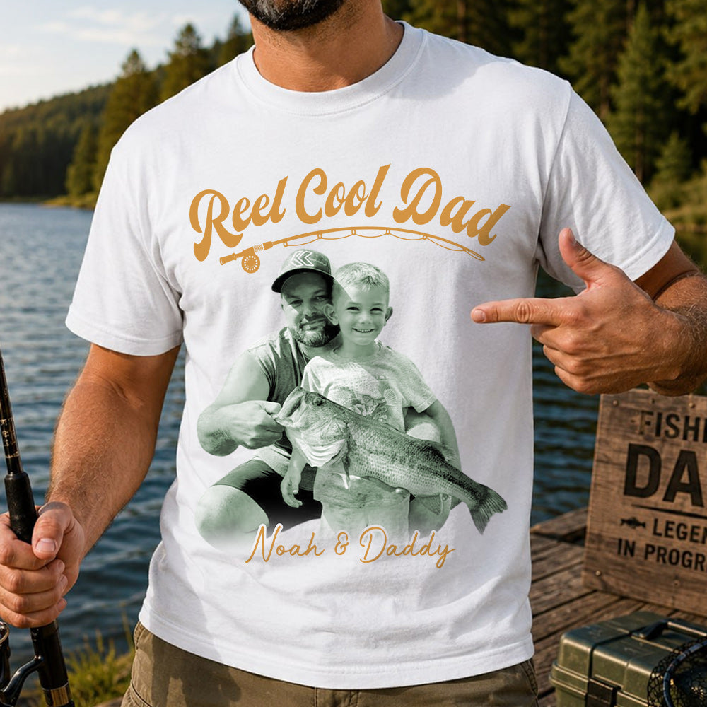Reel Cool Dad - Personalized Vintage Shirt For Fishing Family - Gifts For Dad NA04 VH01
