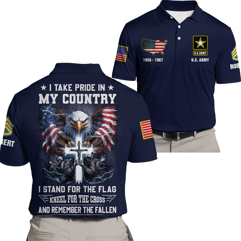 Custom Shirt I Take Pride In My Country I Stand For The Flag Kneel Gift For Veterans Soldier Military K1702 Trhn