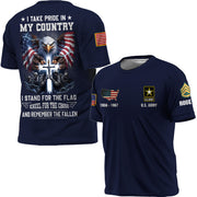 Custom Shirt I Take Pride In My Country I Stand For The Flag Kneel Gift For Veterans Soldier Military K1702 Trhn