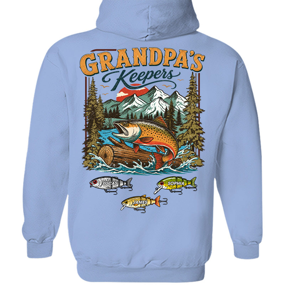 Grandpa’s Keepers T-Shirt – Personalized Fishing Grandpa Shirt Vr2 T24