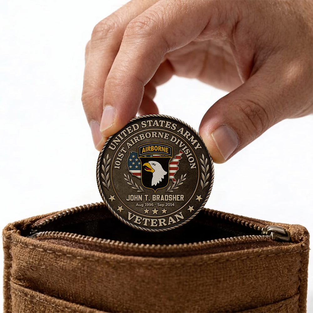 US Veteran Challenge Coin with DD-214 It's A Veteran Thing Gift For Veterans K1702 Trhn