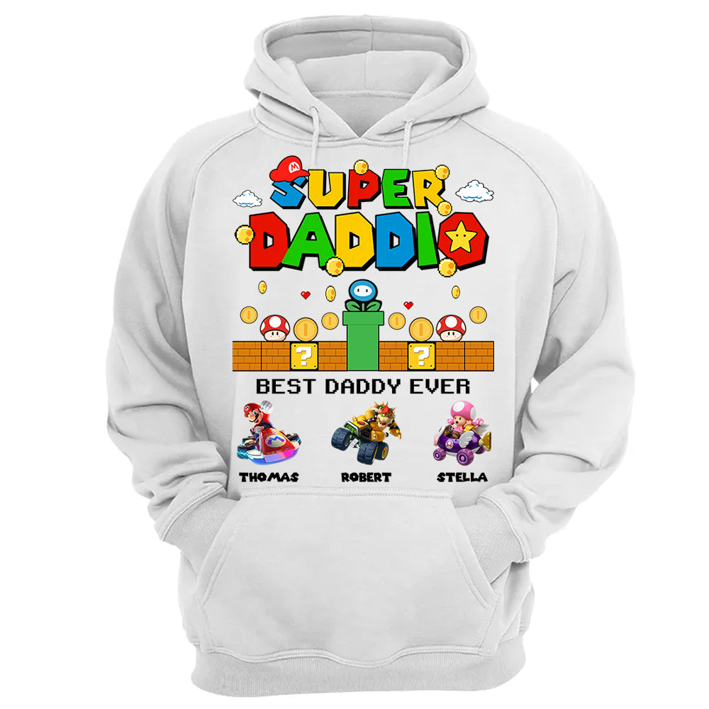 Super Daddio It's A Me Daddy, Personalized Daddio Shirt With Kids Name Custom, Father's Day Gift For Husband, Dad, Grandpa MI209 Li29