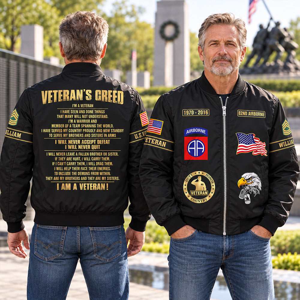 Custom Veteran Shirt Available All Military Branches Veteran's Creed All Over Print Shirt For Veteran K1702 MT2 KL07