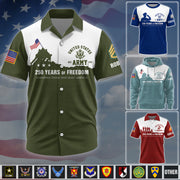 Custom All Over Print Shirt 250 Years Of Freedom Honoring Those Who Built America Available All Military Branches Gift For Veterans K1702 MT2