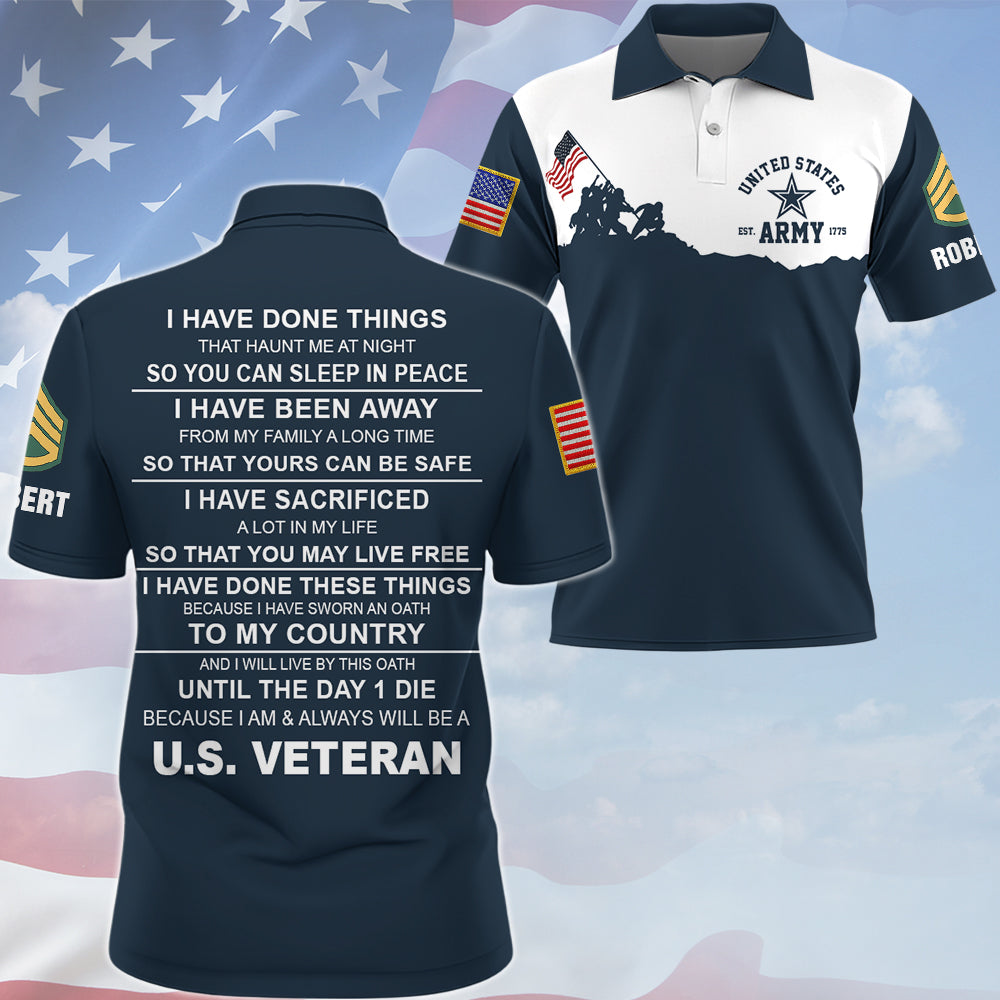 Personalized Shirt I Have Done Things That Haunt Me In My Sleep U.S Veteran All Over Print Shirt Gift For Veteran's Day K1702 Trhn