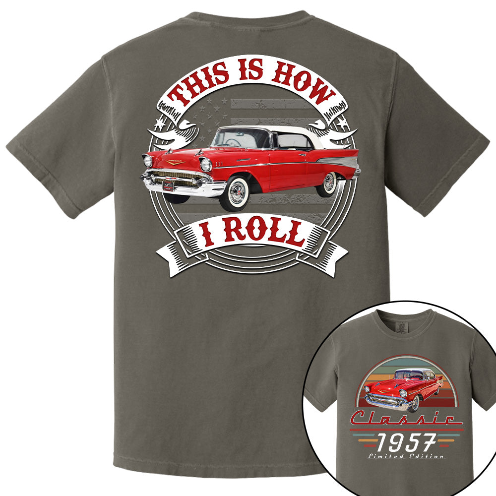 This Is How I Roll - Custom Photo Classic Car Shirt - Personalized Father's Day Birthday Gifts For Dad, Grandpa, Family, Yourself A2110 T24