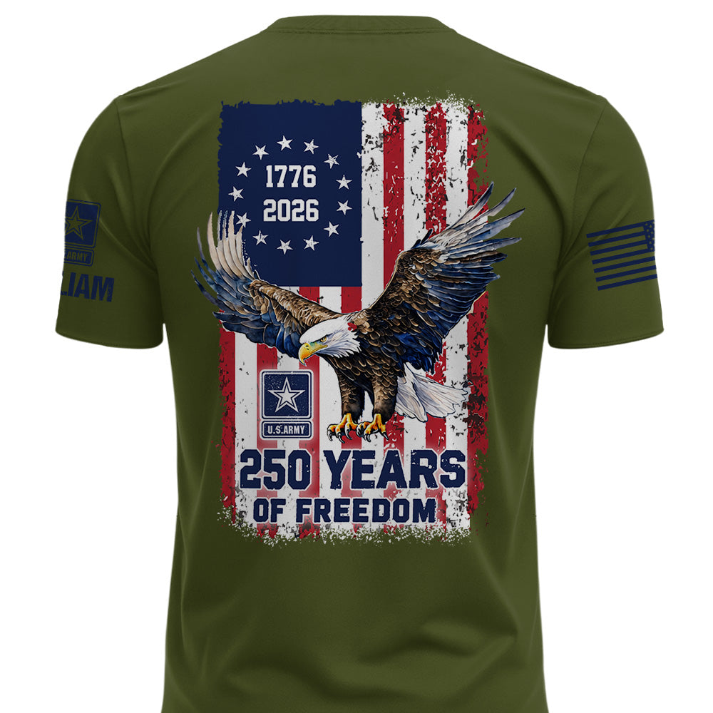 Custom America 250 Shirt Available All Military Branches Gift For Veterans K1702 MT2