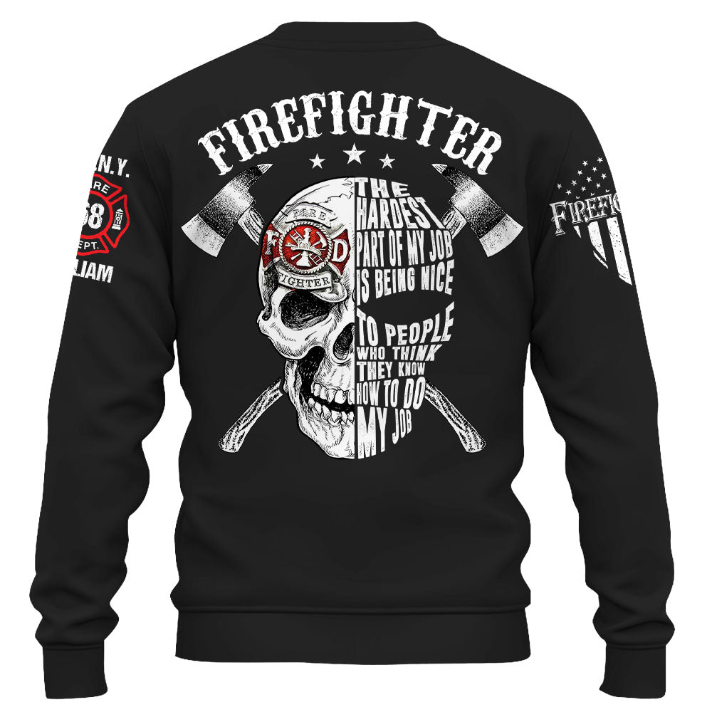 Personalized Shirt Firefighter The Hardest Part Of My Job Gift For Firefighters K1702