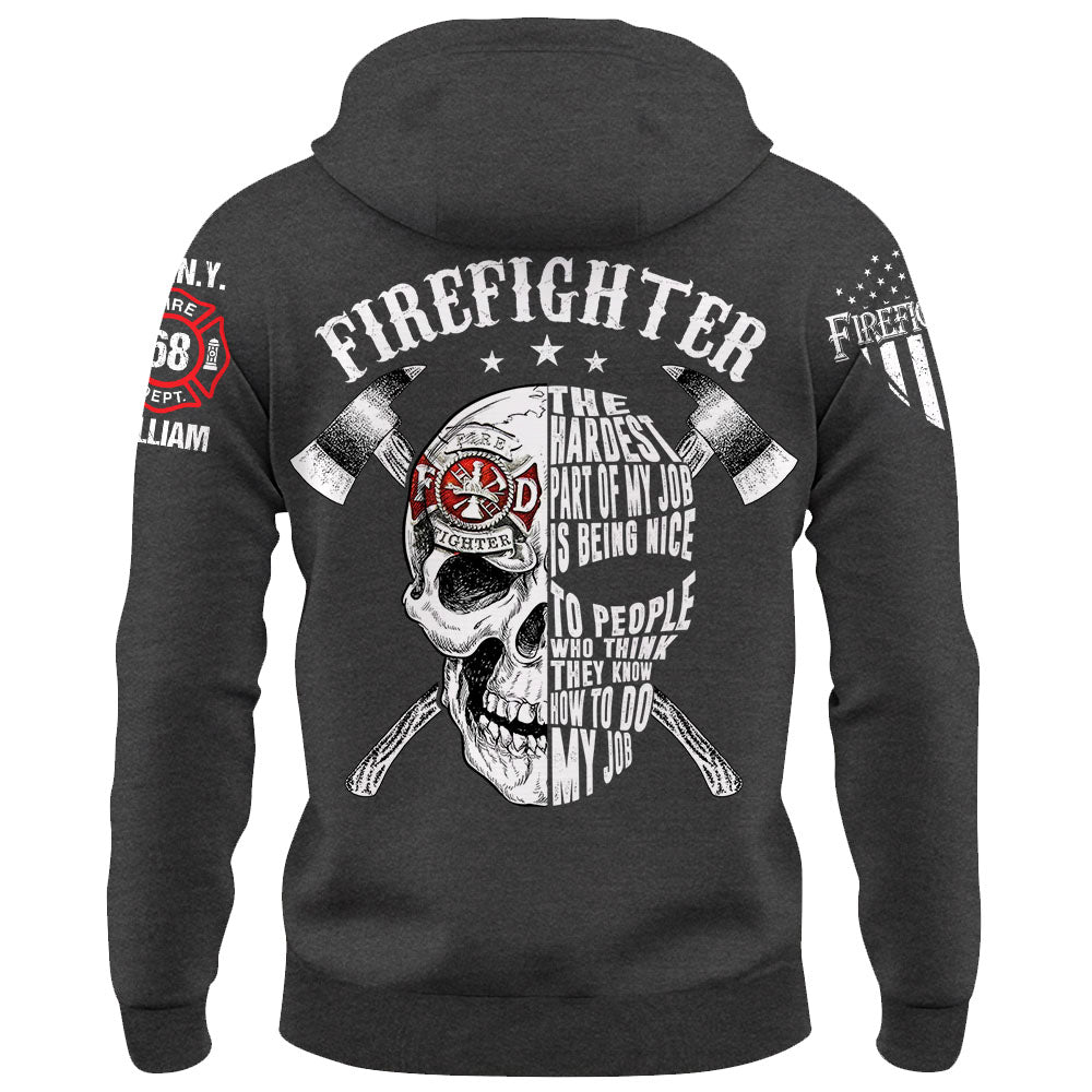 Personalized Shirt Firefighter The Hardest Part Of My Job Gift For Firefighters K1702