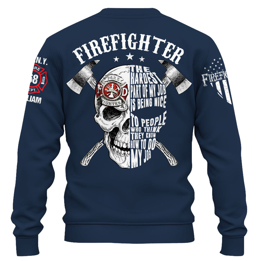 Personalized Shirt Firefighter The Hardest Part Of My Job Gift For Firefighters K1702