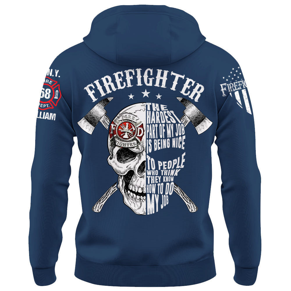 Personalized Shirt Firefighter The Hardest Part Of My Job Gift For Firefighters K1702