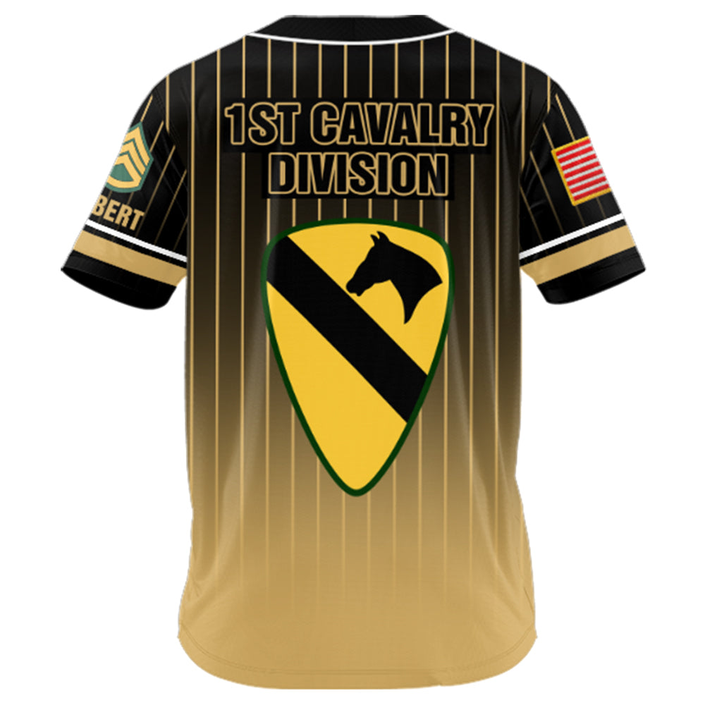 US Military Baseball Jersey Custom All Branches Rank Division Name For Soldier Veteran K1702