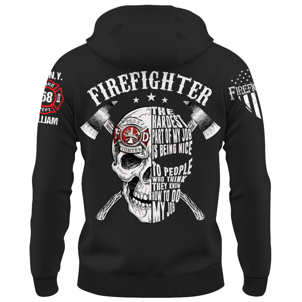 Personalized Shirt Firefighter The Hardest Part Of My Job Gift For Firefighters K1702
