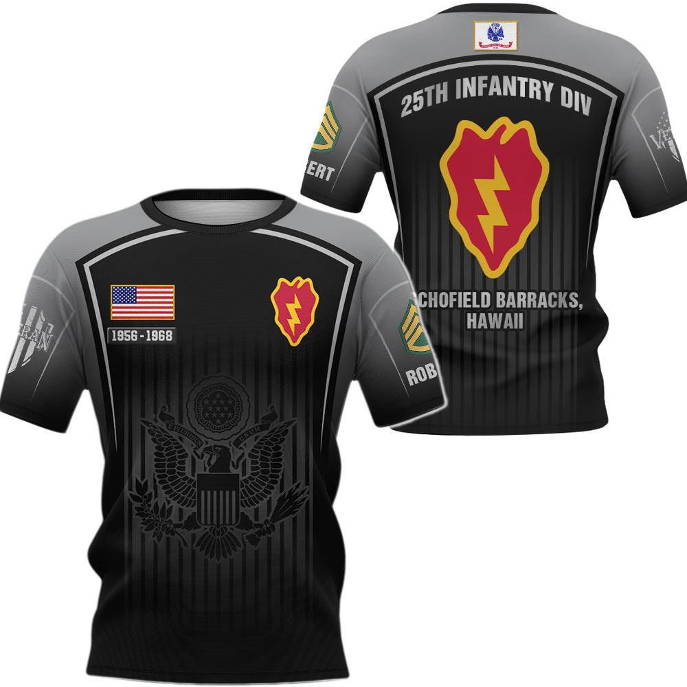 Custom All Over Print Veteran Shirt – All Military Branches, Divisions & Duty Stations K1702 Trhn