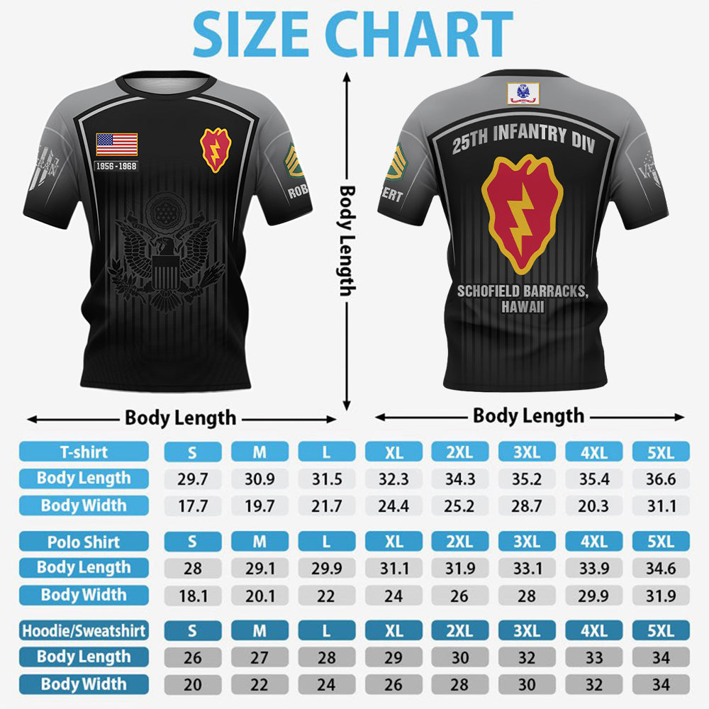 Custom All Over Print Veteran Shirt – All Military Branches, Divisions & Duty Stations K1702 Trhn