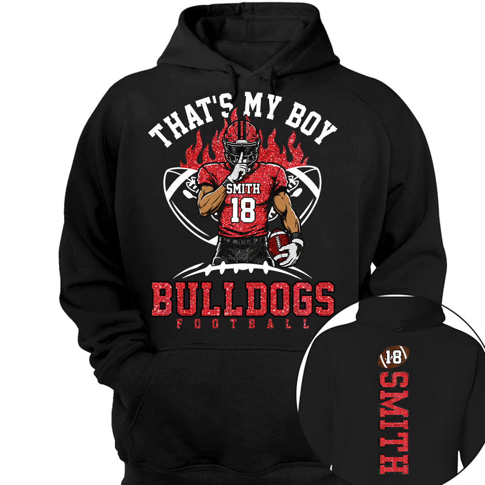 That's My Boy Personalized Football Mom Shirt Custom Team Name & Player Number Shirt Vr2 Na02 T24