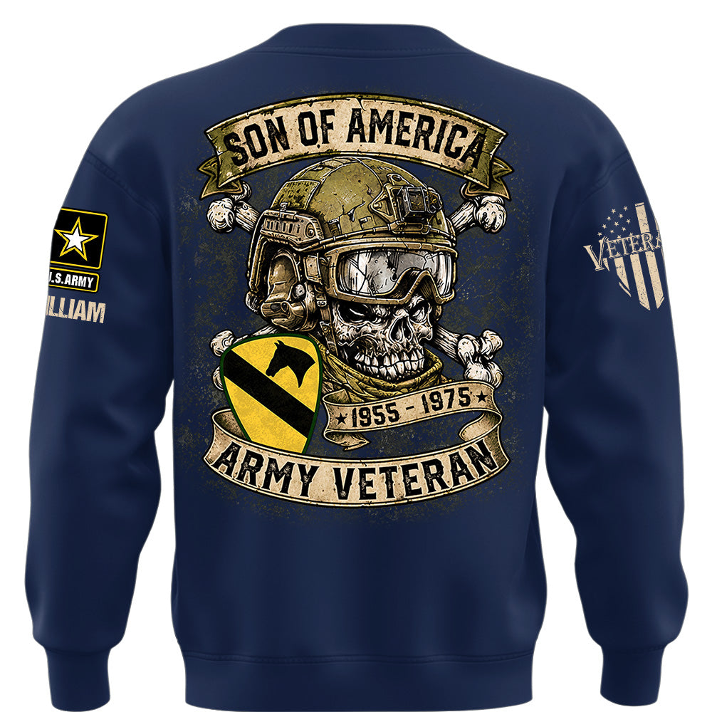 Custom Veteran Shirt Sons Of America Veteran Skull Custom Shirt For Soldier Veterans K1702 MT2