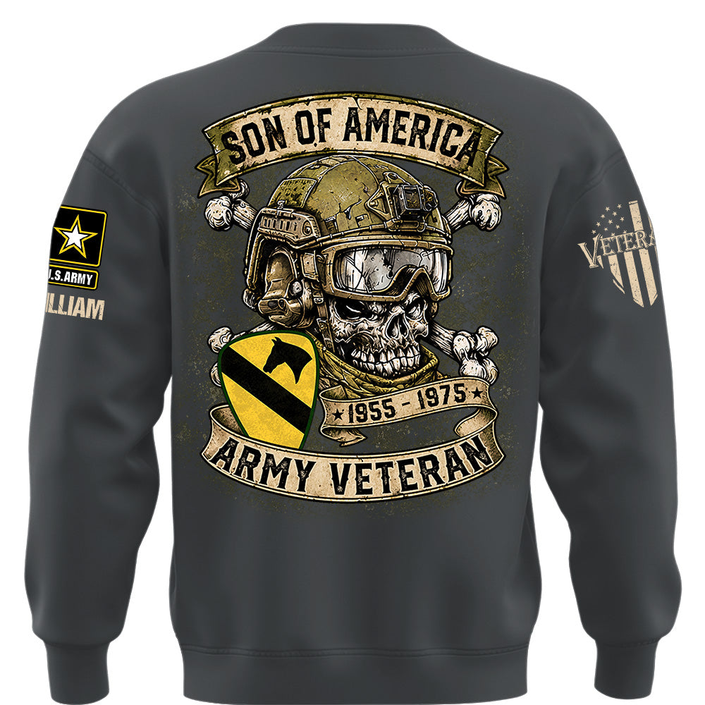 Custom Veteran Shirt Sons Of America Veteran Skull Custom Shirt For Soldier Veterans K1702 MT2