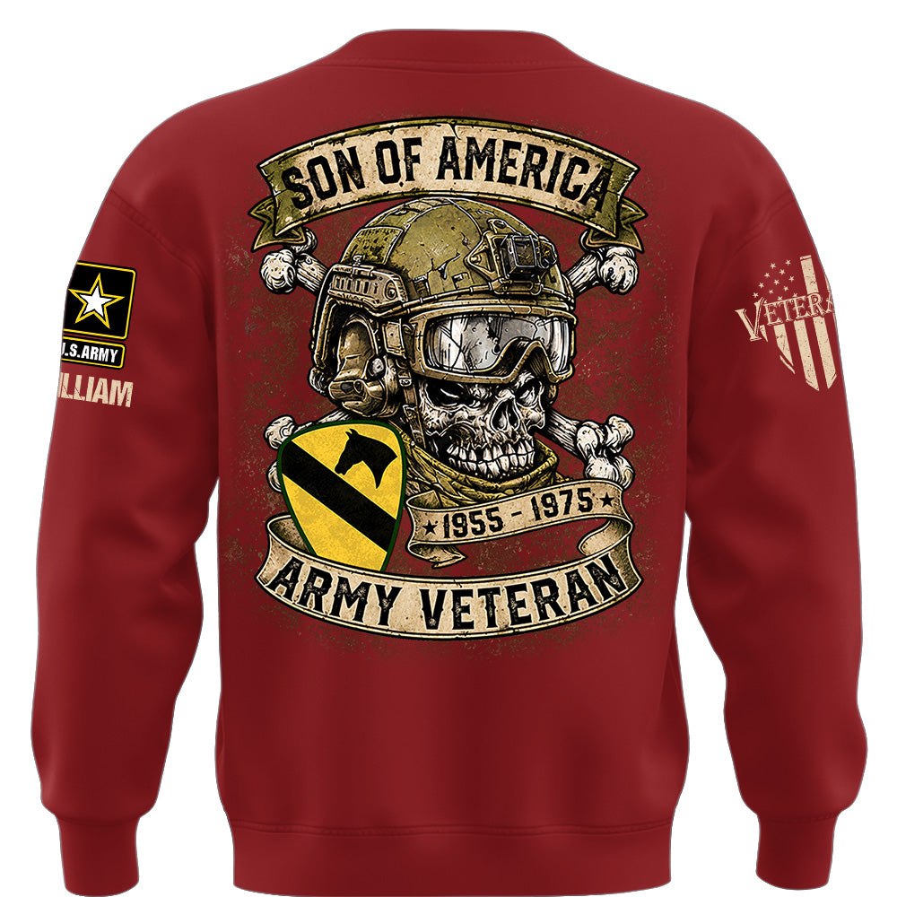 Custom Veteran Shirt Sons Of America Veteran Skull Custom Shirt For Soldier Veterans K1702 MT2