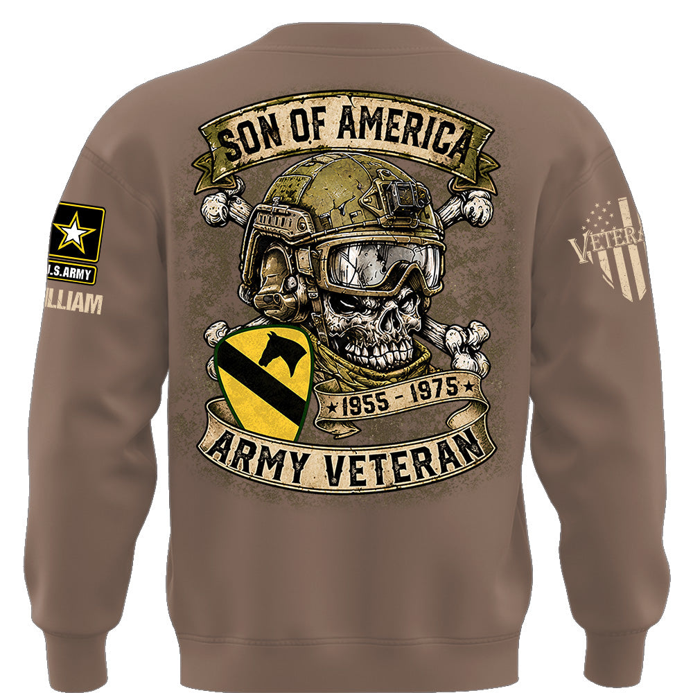 Custom Veteran Shirt Sons Of America Veteran Skull Custom Shirt For Soldier Veterans K1702 MT2