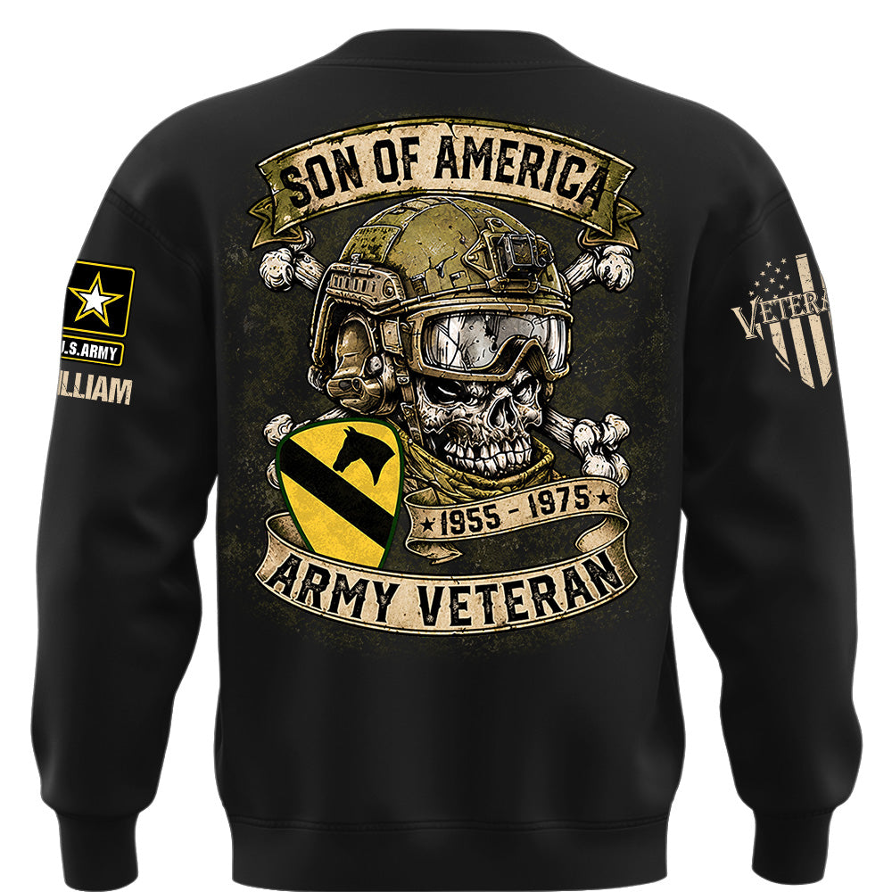 Custom Veteran Shirt Sons Of America Veteran Skull Custom Shirt For Soldier Veterans K1702 MT2