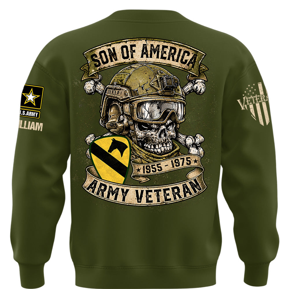 Custom Veteran Shirt Sons Of America Veteran Skull Custom Shirt For Soldier Veterans K1702 MT2