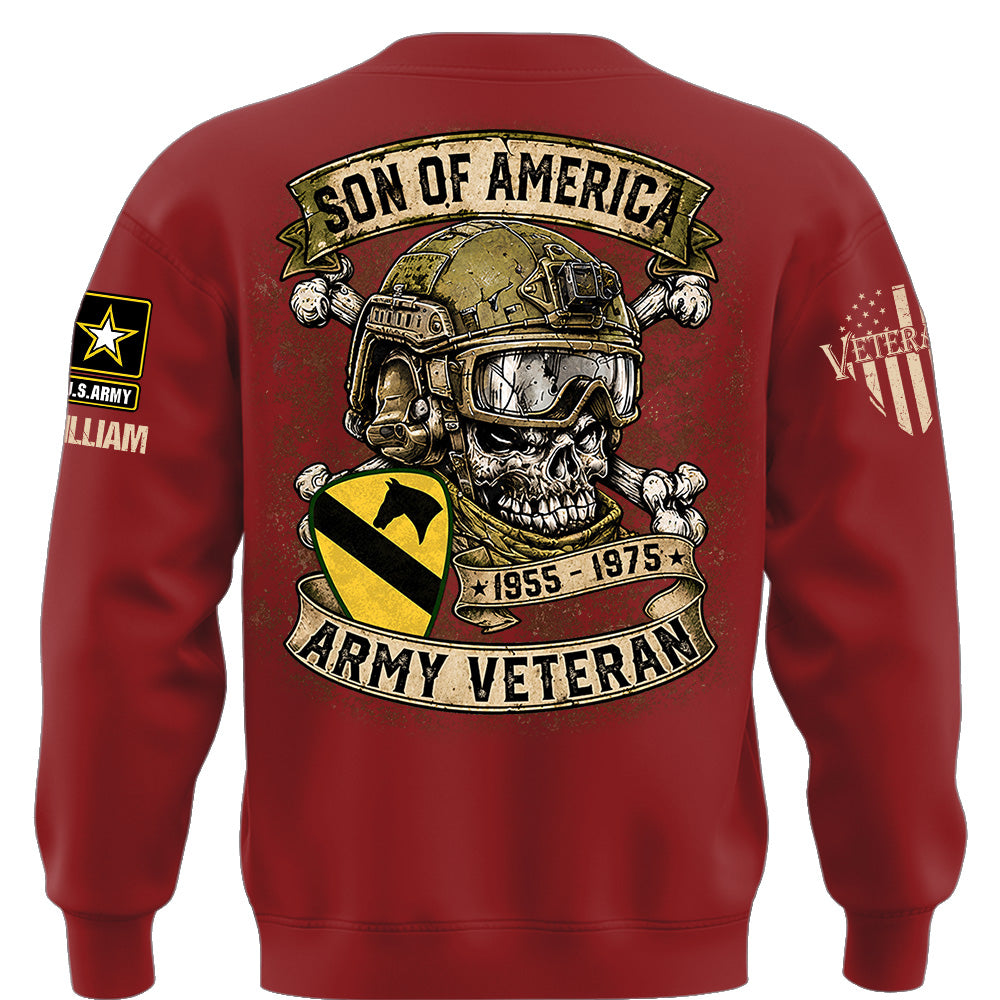 Custom Veteran Shirt Sons Of America Veteran Skull Custom Shirt For Soldier Veterans K1702 MT2
