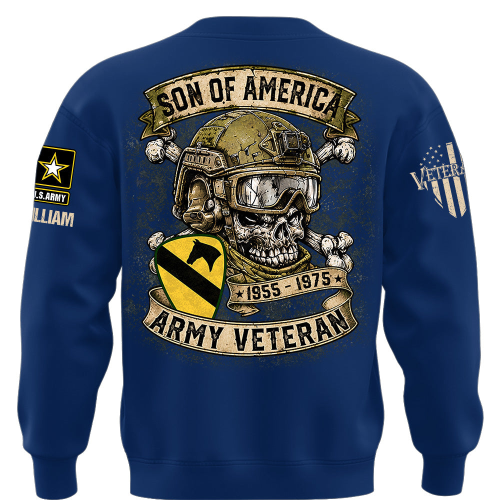 Custom Veteran Shirt Sons Of America Veteran Skull Custom Shirt For Soldier Veterans K1702 MT2