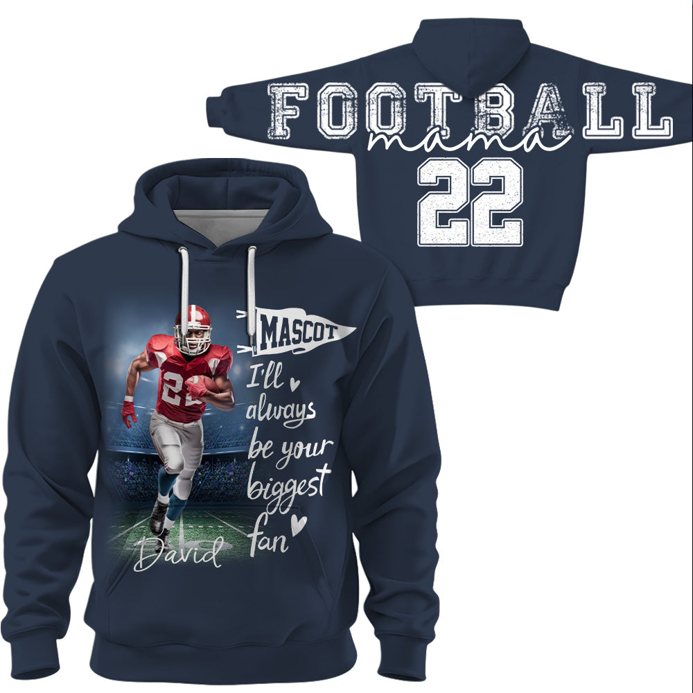 Football Mama - Personalized Shirt For Football Lover - Custom Photo Football Player NA04 VH01