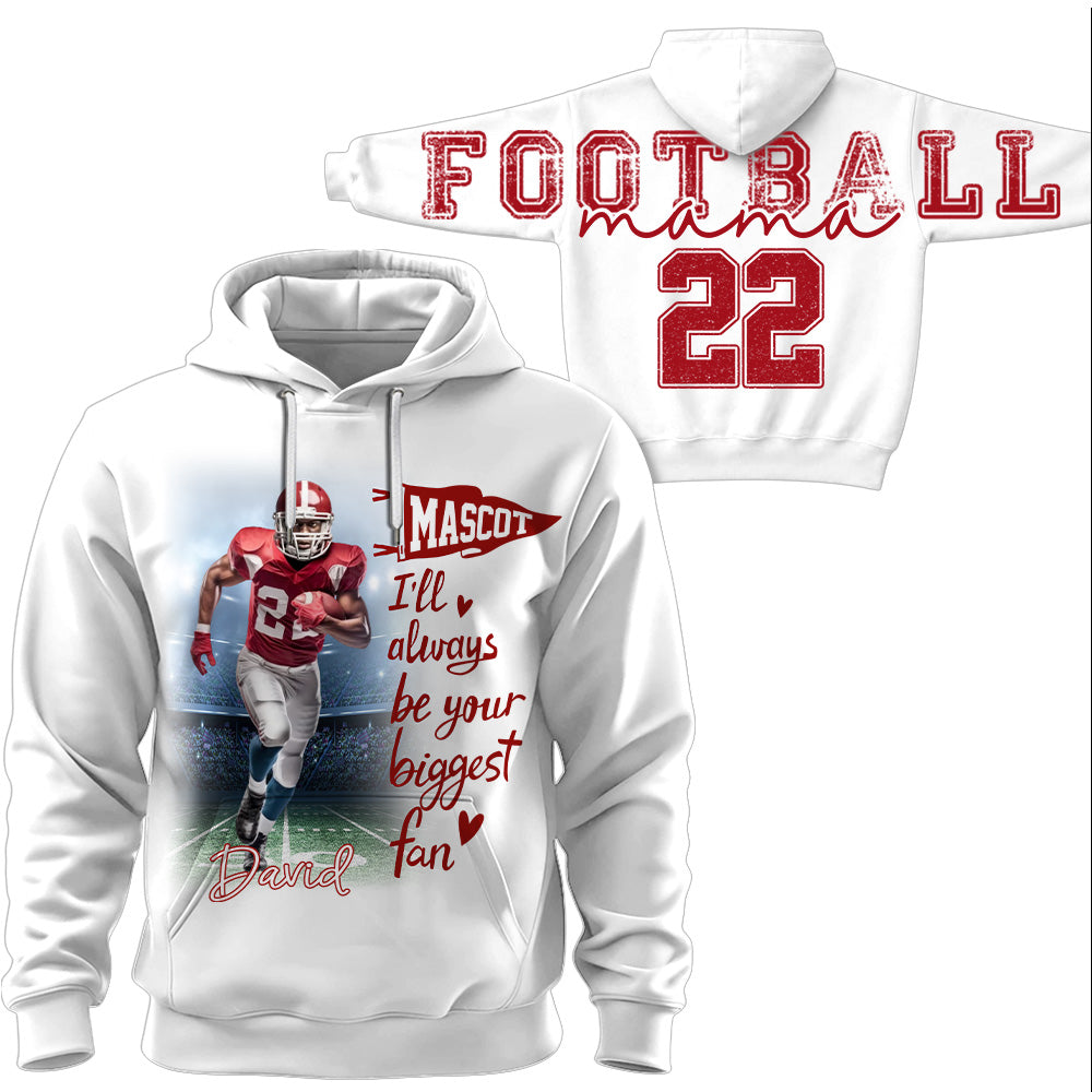 Football Mama - Personalized Shirt For Football Lover - Custom Photo Football Player NA04 VH01