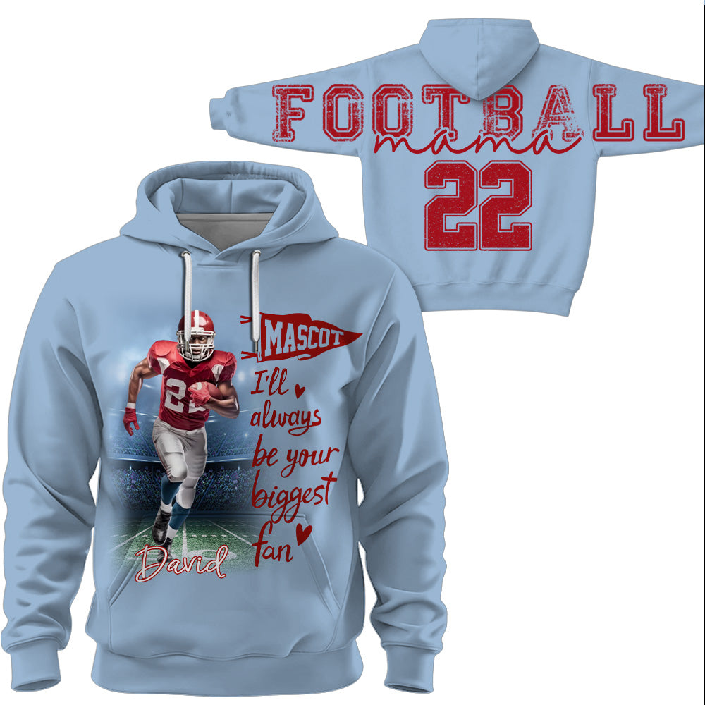 Football Mama - Personalized Shirt For Football Lover - Custom Photo Football Player NA04 VH01
