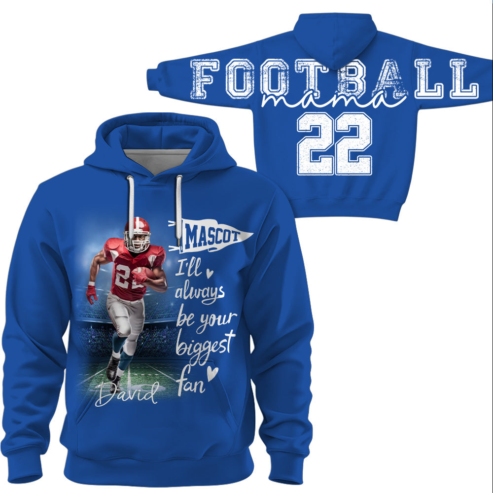 Football Mama - Personalized Shirt For Football Lover - Custom Photo Football Player NA04 VH01