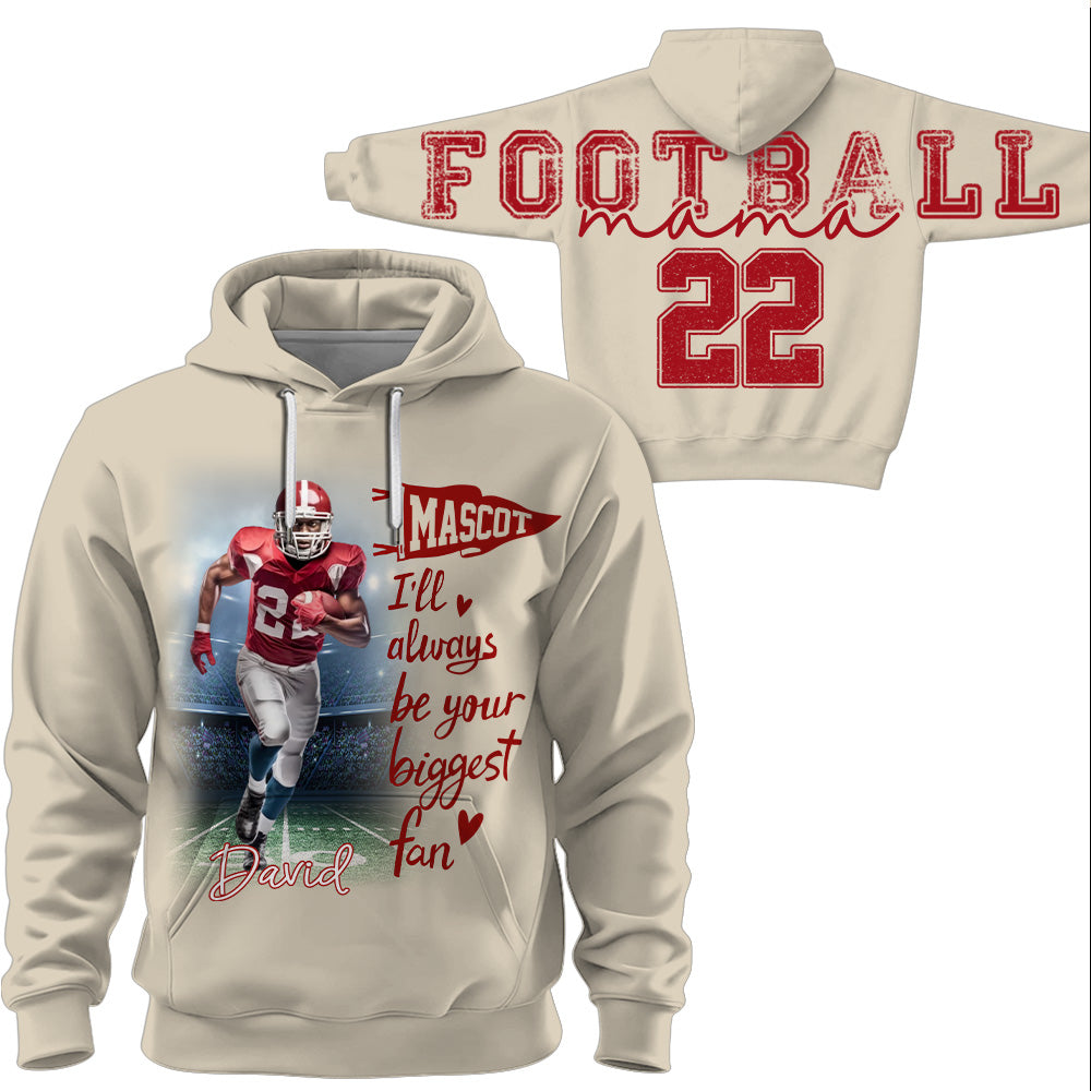 Football Mama - Personalized Shirt For Football Lover - Custom Photo Football Player NA04 VH01