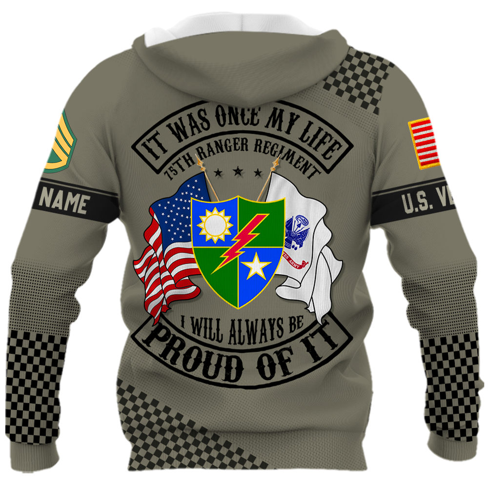 It Was Once My Life US Veteran I Will Always Be Proud Of It Personalized All Over Print Camouflage Shirt Veteran Gift K1702