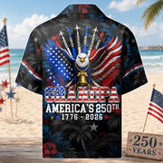 Grandpa America's 250th Anniversary - Personalized Hawaiian Shirt - Patriotic Gift For Dad, Grandpa T1807 Hv01