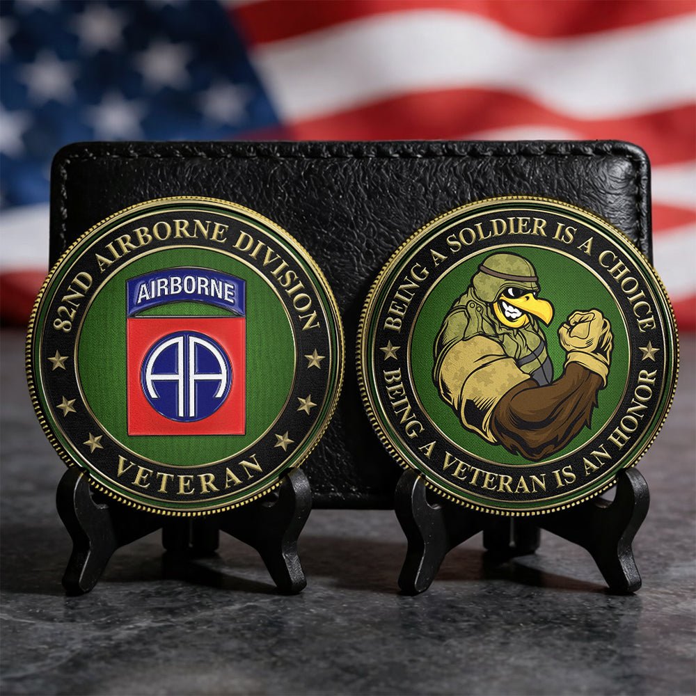 Custom Military Challenge Coin Being A Soldier Choice Being A Veteran Is An Honor Gift For Veterans K1702 Trhn