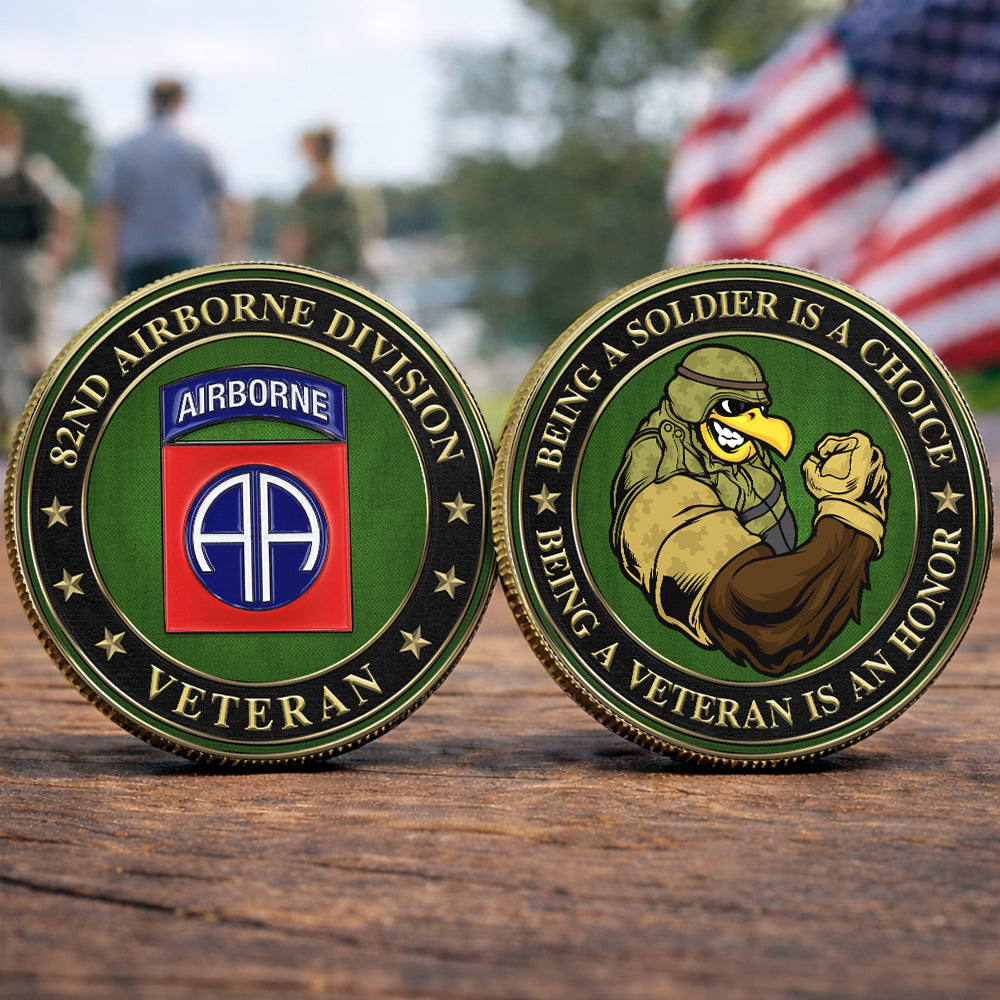 Custom Military Challenge Coin Being A Soldier Choice Being A Veteran Is An Honor Gift For Veterans K1702 Trhn