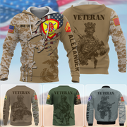 Personalized All Over Print Shirt Skull Camouflage Military Veteran Gift K1702