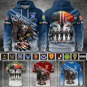 Personalized All Over Print Shirt You'll Never Walk Alone US Veteran I Will Always Be Proud Of It Eagle America Gift For Veteran K1702 Trhn