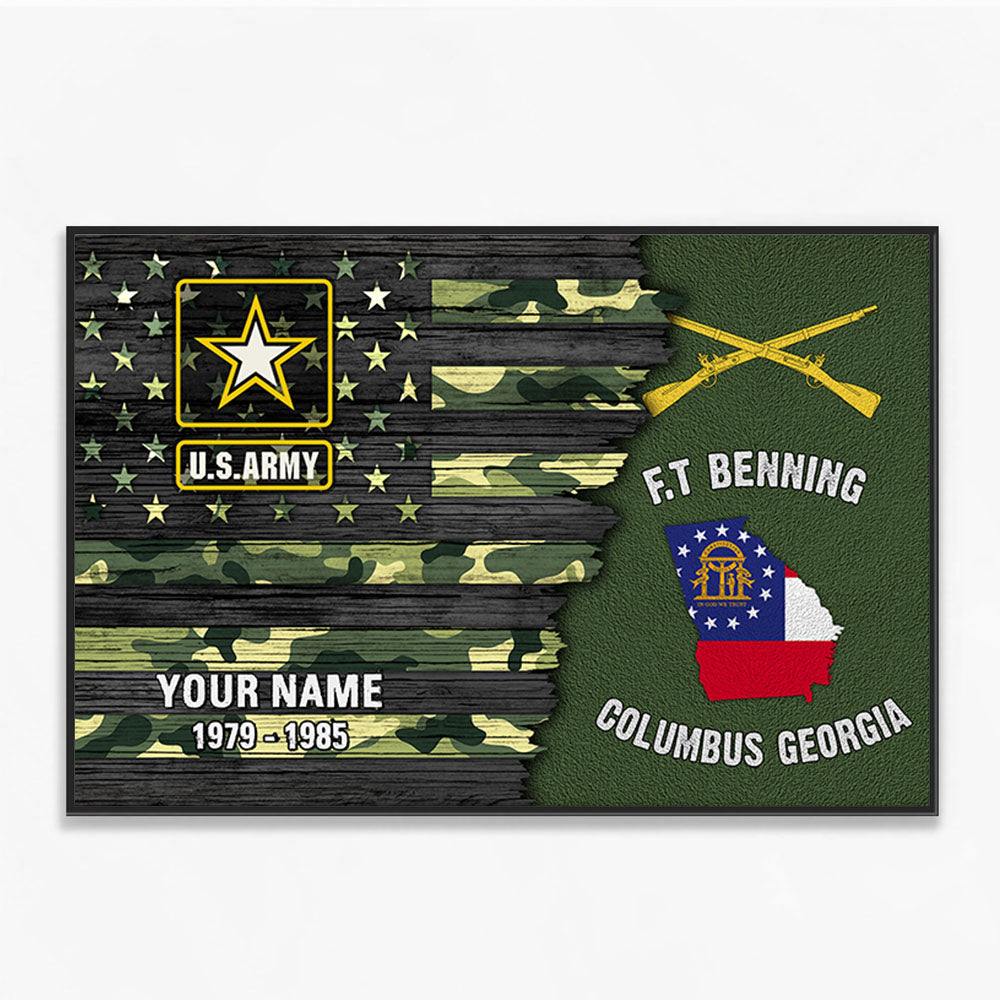 Veteran Custom Poster And Canvas Military Base Custom Division Military Personalized Gift For Veterans K1702
