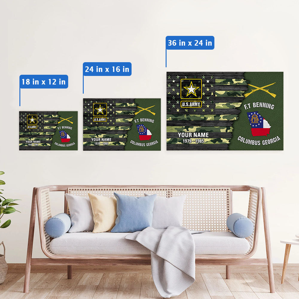 Veteran Custom Poster And Canvas Military Base Custom Division Military Personalized Gift For Veterans K1702