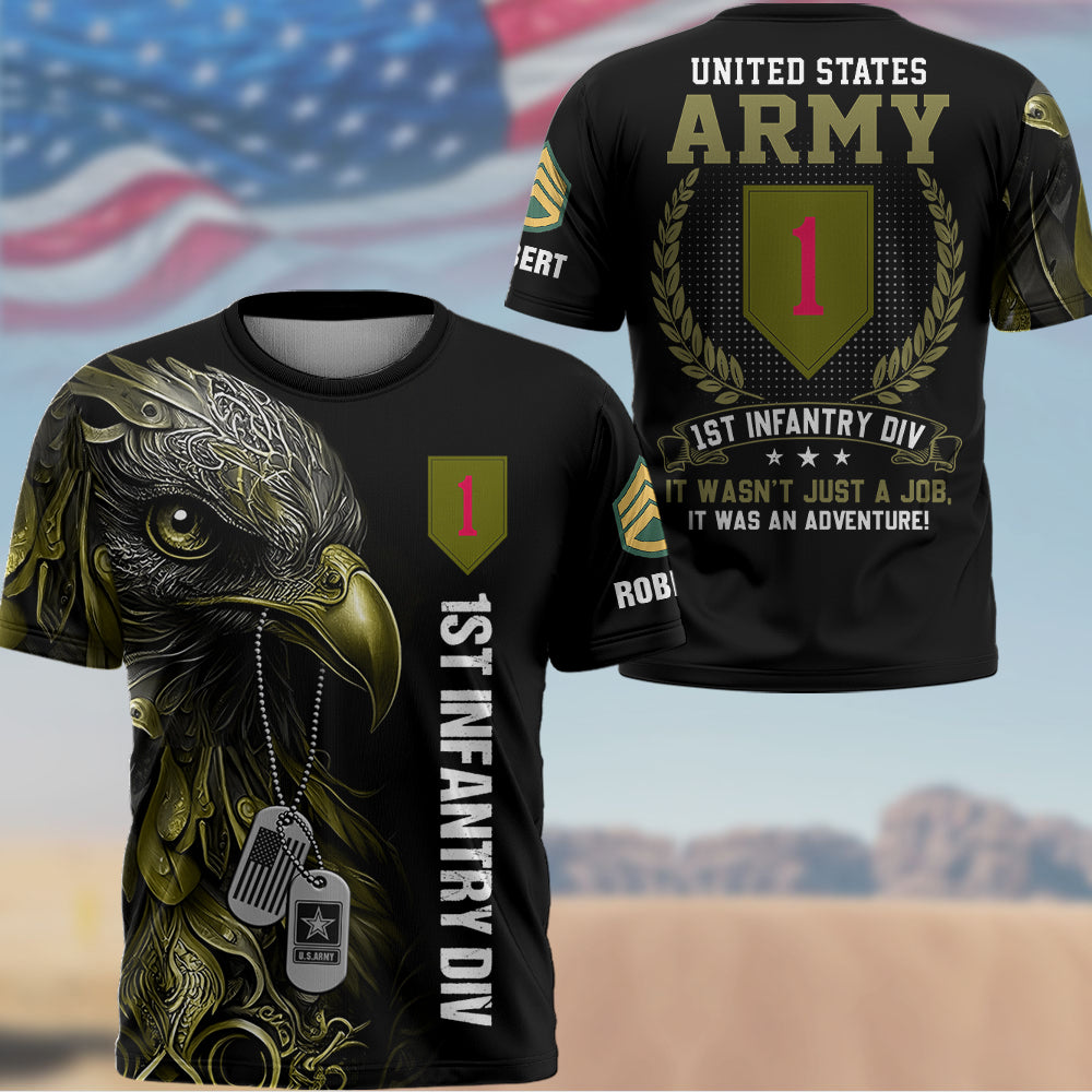 Personalized All Over Print Shirt It Wasn't Just a Job; It Was an Adventure Available All Military Branches Gift For Veterans K1702 Trhn