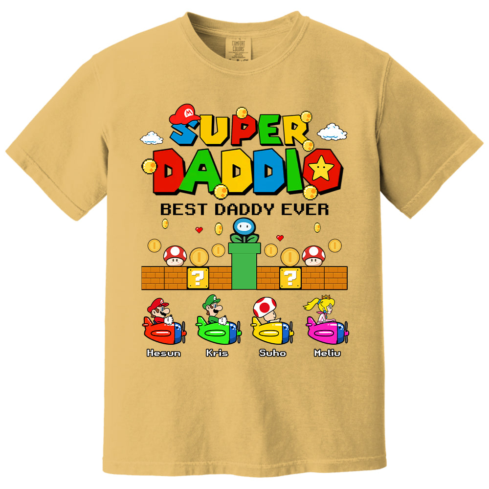 Custom Super Daddio, It's A Me Daddy, Father's Day Gift L0411 T24