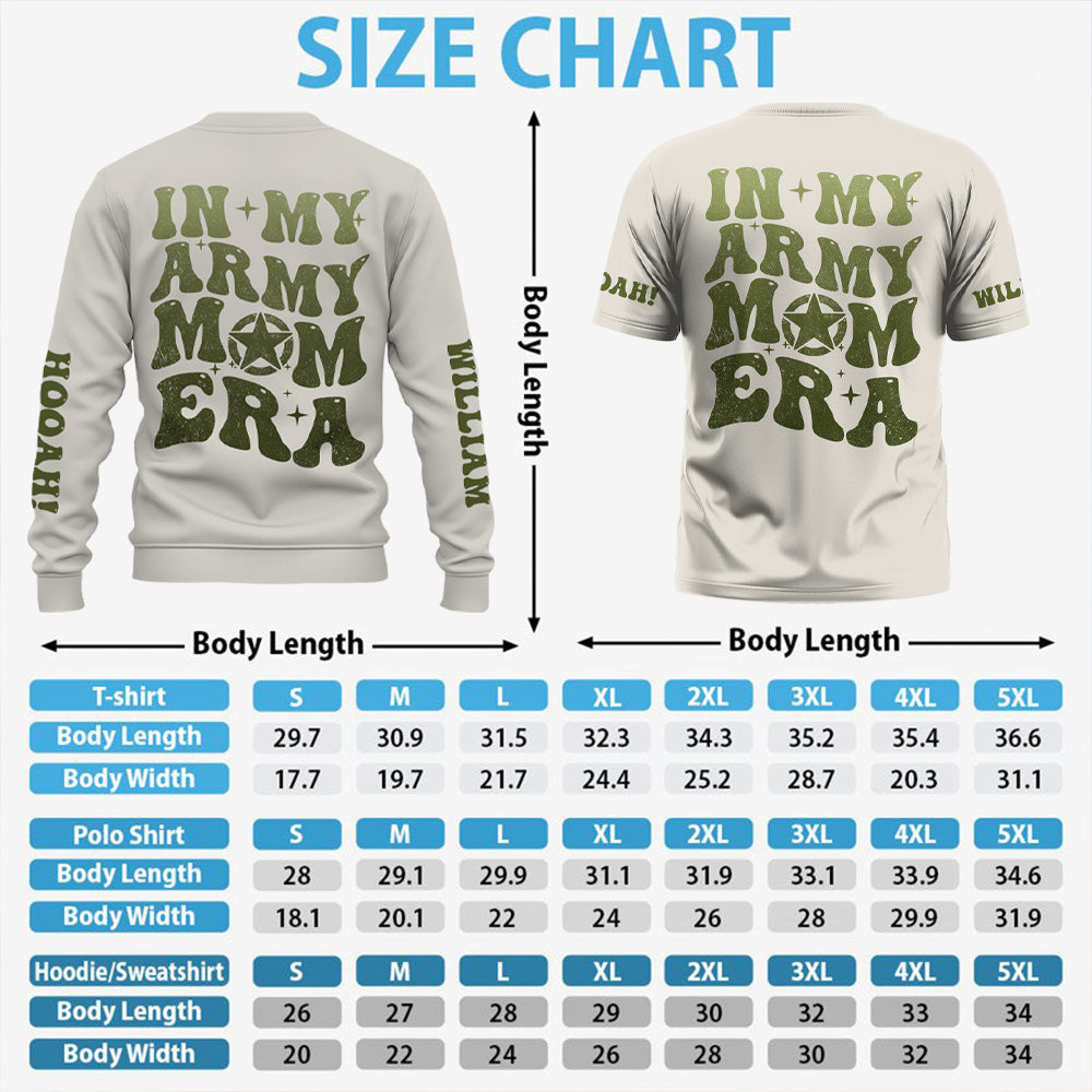 Custom Shirt In My Military Mom Era Custom Family Member Available All Military Branches Gift For Military Mom Wife K1702 Pt99
