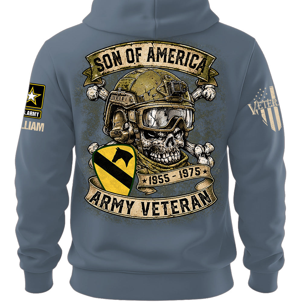 Custom Veteran Shirt Sons Of America Veteran Skull Custom Shirt For Soldier Veterans K1702 MT2