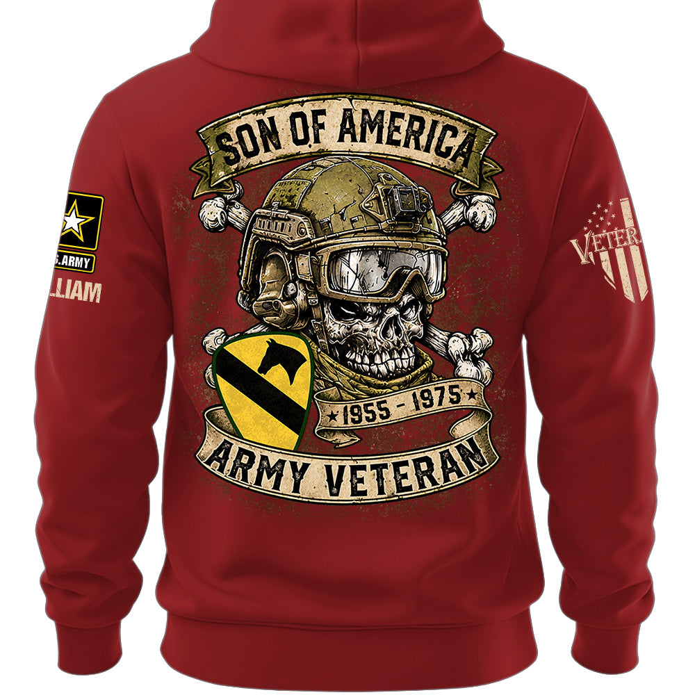 Custom Veteran Shirt Sons Of America Veteran Skull Custom Shirt For Soldier Veterans K1702 MT2