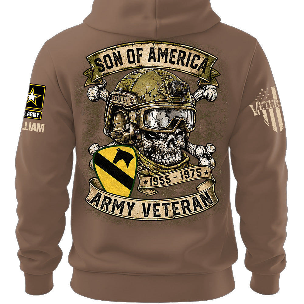 Custom Veteran Shirt Sons Of America Veteran Skull Custom Shirt For Soldier Veterans K1702 MT2