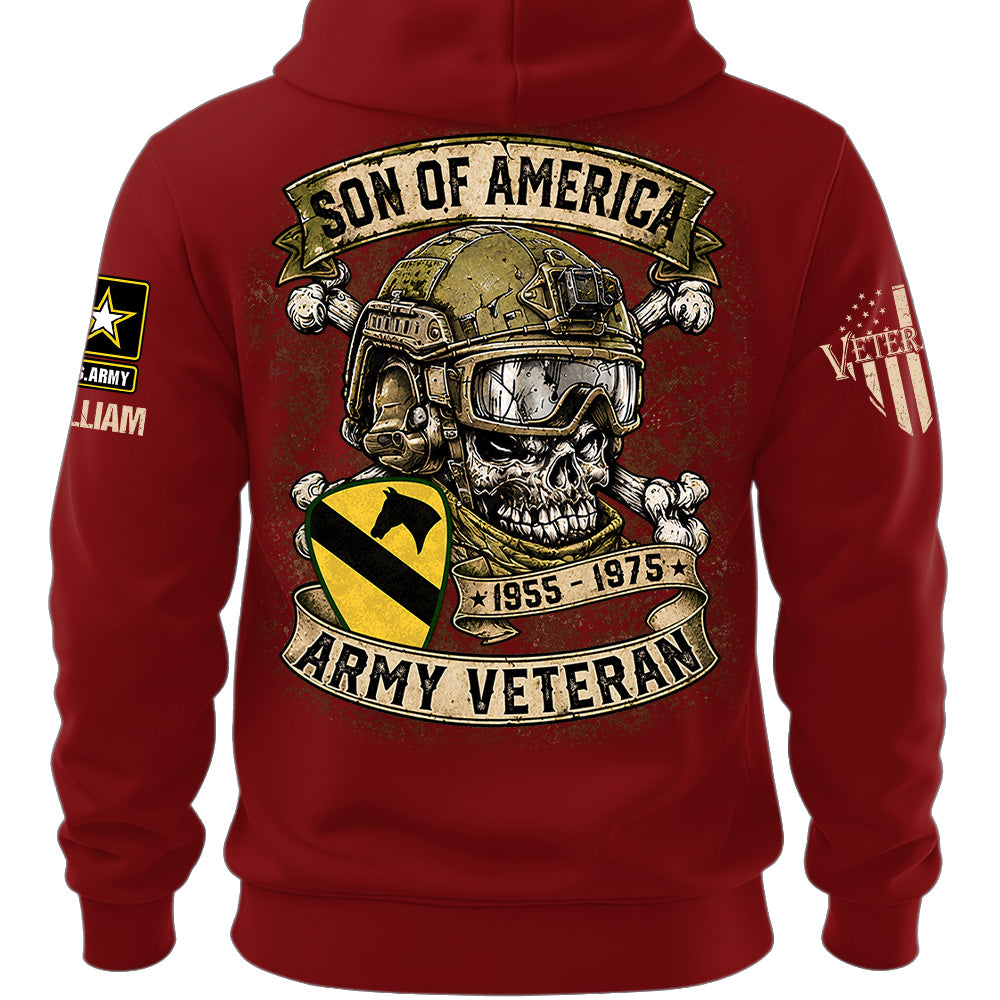 Custom Veteran Shirt Sons Of America Veteran Skull Custom Shirt For Soldier Veterans K1702 MT2