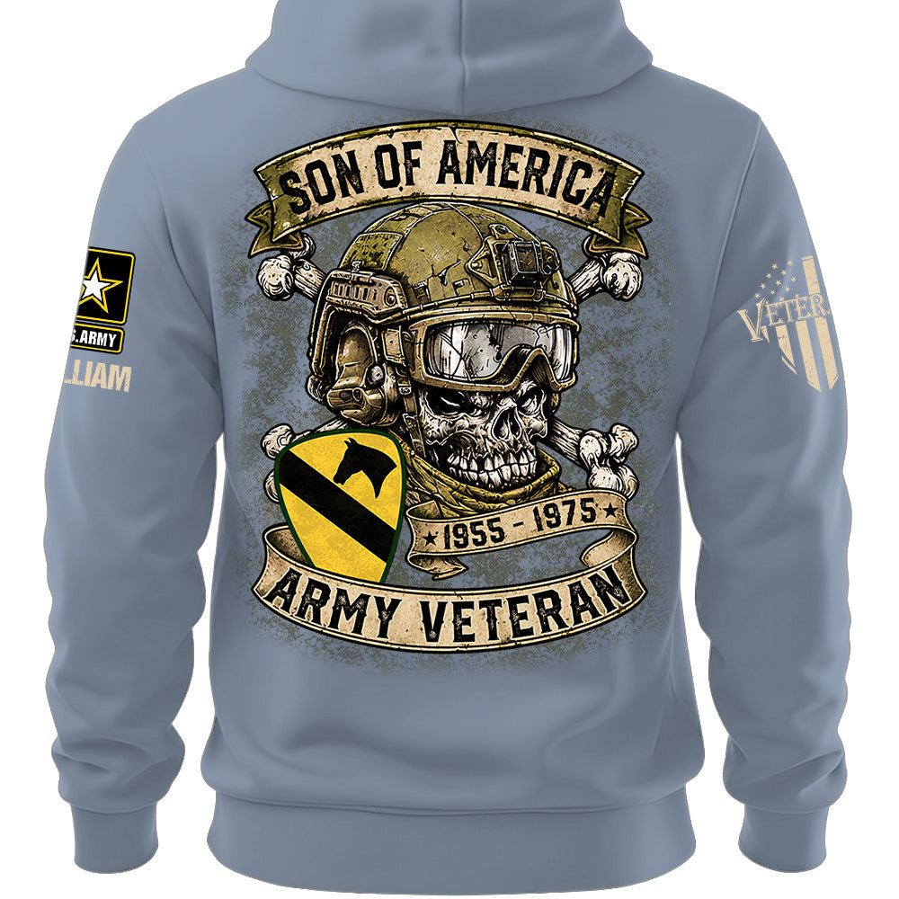 Custom Veteran Shirt Sons Of America Veteran Skull Custom Shirt For Soldier Veterans K1702 MT2